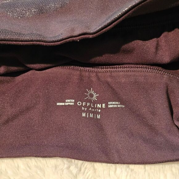 Offline By Aerie Real Me Strappy Back Sports Bra Size Medium Support Stretch - Picture 6 of 6